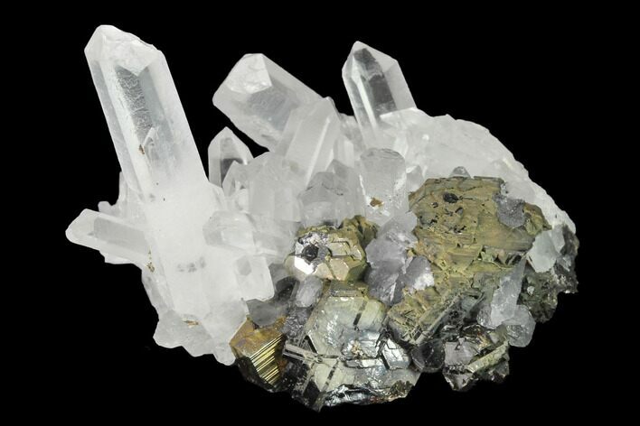 Pyrite, Sphalerite & Quartz Crystal Association - Peru #141831